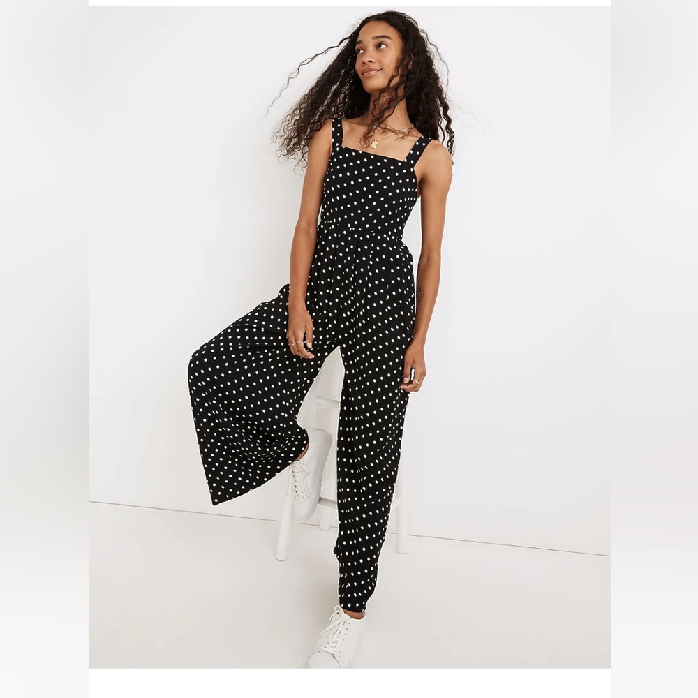Tank Wide-Leg Jumpsuit in Polka Dot size 6